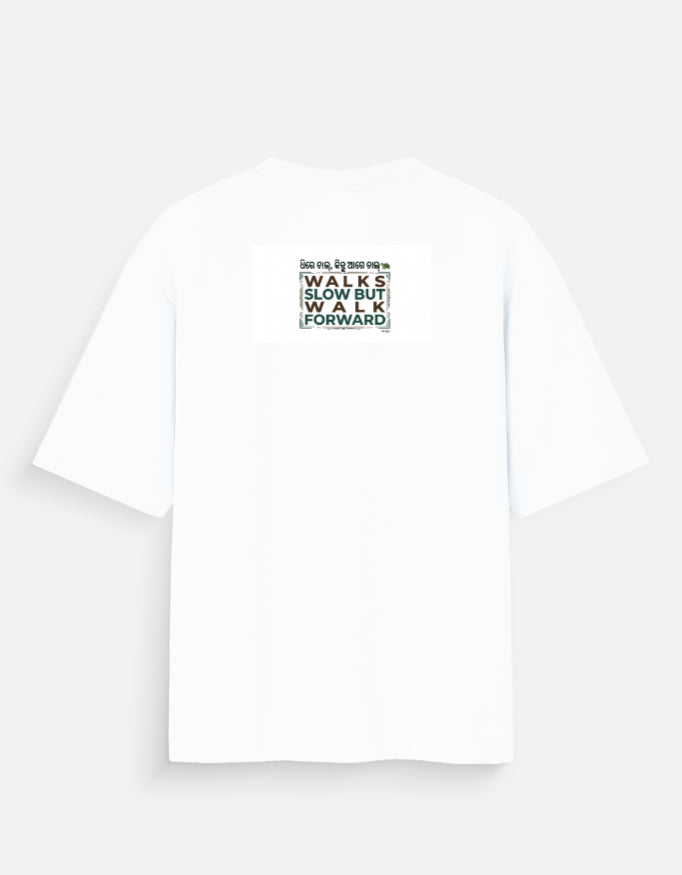 Chaka Ankhi- Jagannath hand art pasapalli printed for unisex oversized crew t-shirt