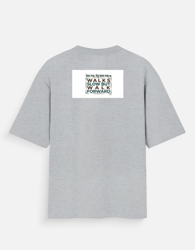 Chaka Ankhi- Jagannath hand art pasapalli printed for unisex oversized crew t-shirt
