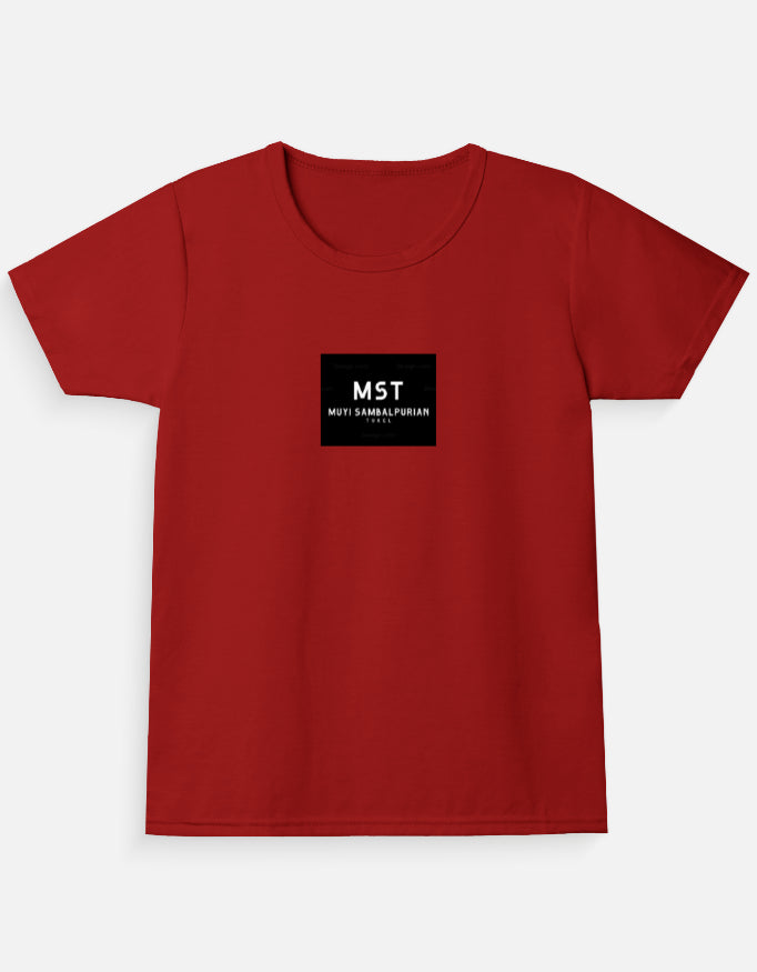 classic crew t-shirt for girls with Sambalpuri text