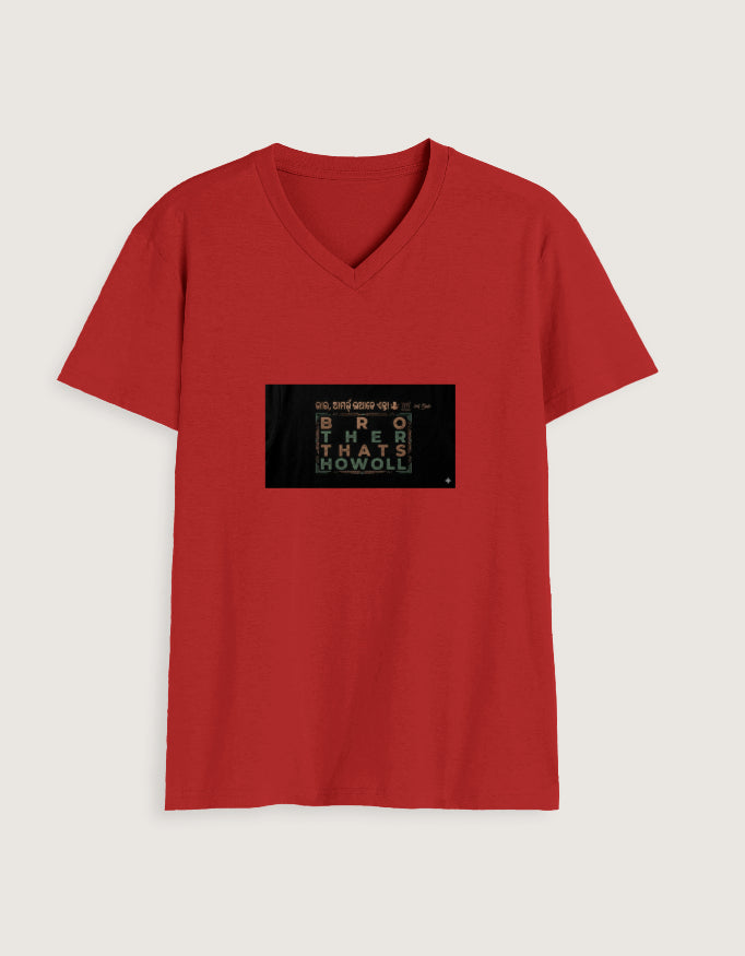 Sambalpuri V-Neck Tee – Men's