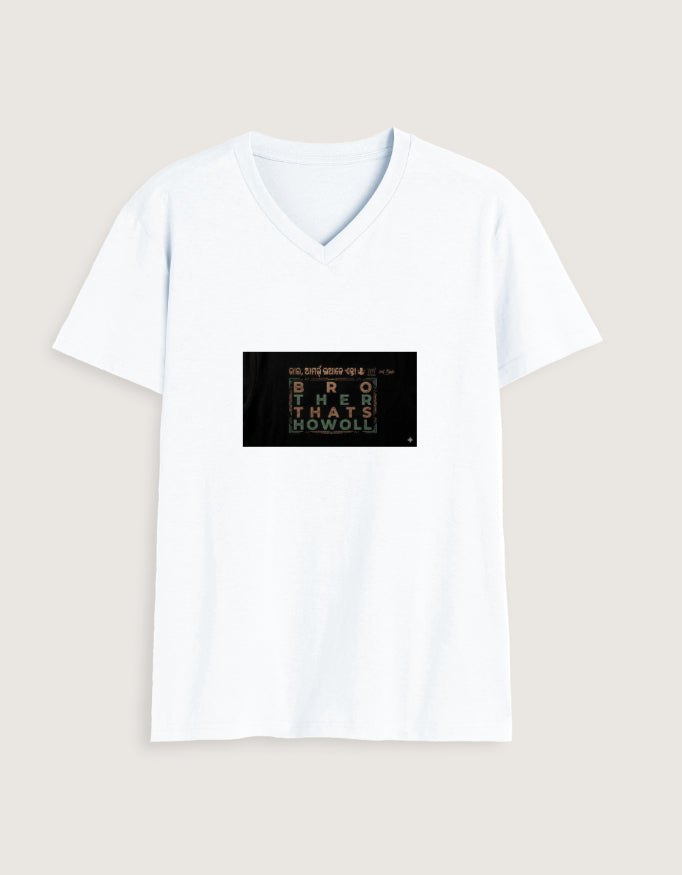 Sambalpuri V-Neck Tee – Men's