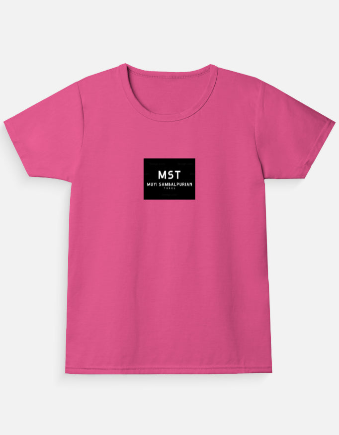 classic crew t-shirt for girls with Sambalpuri text