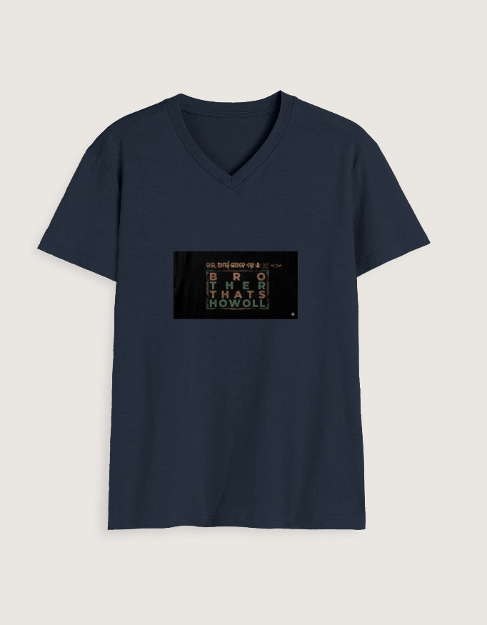 Sambalpuri V-Neck Tee – Men's