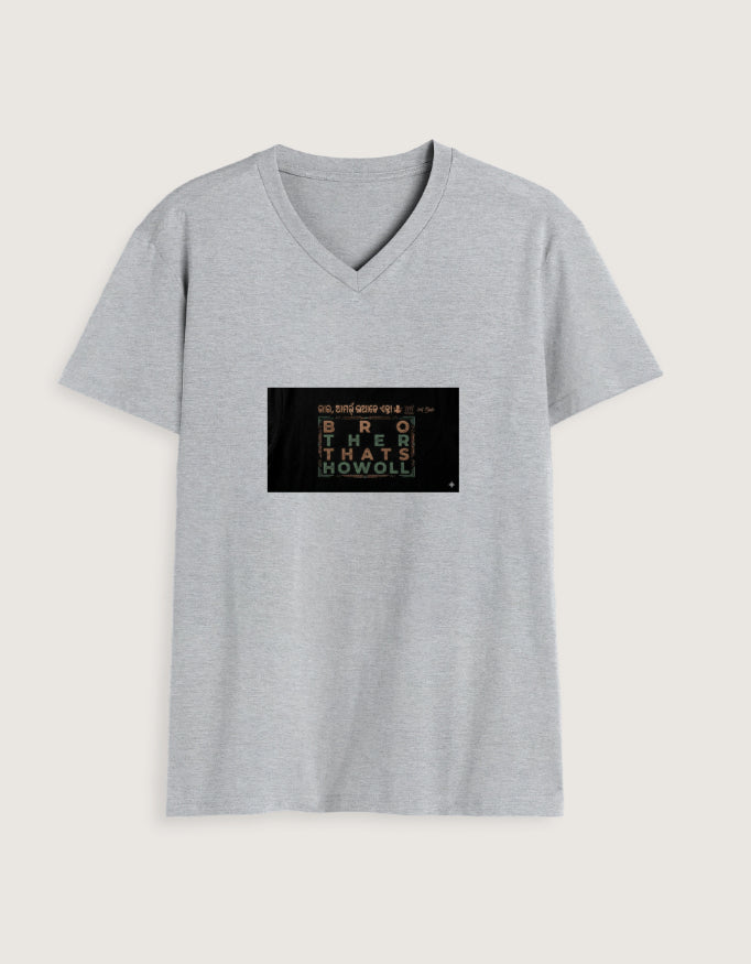 Sambalpuri V-Neck Tee – Men's