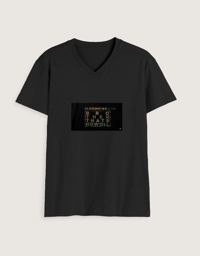 Sambalpuri V-Neck Tee – Men's