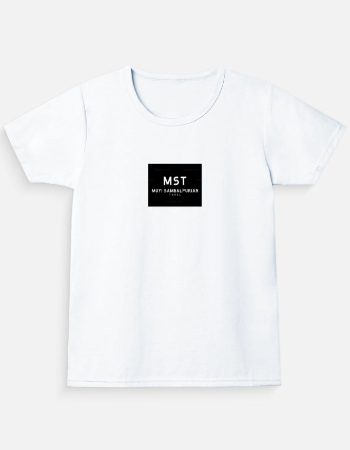 classic crew t-shirt for girls with Sambalpuri text